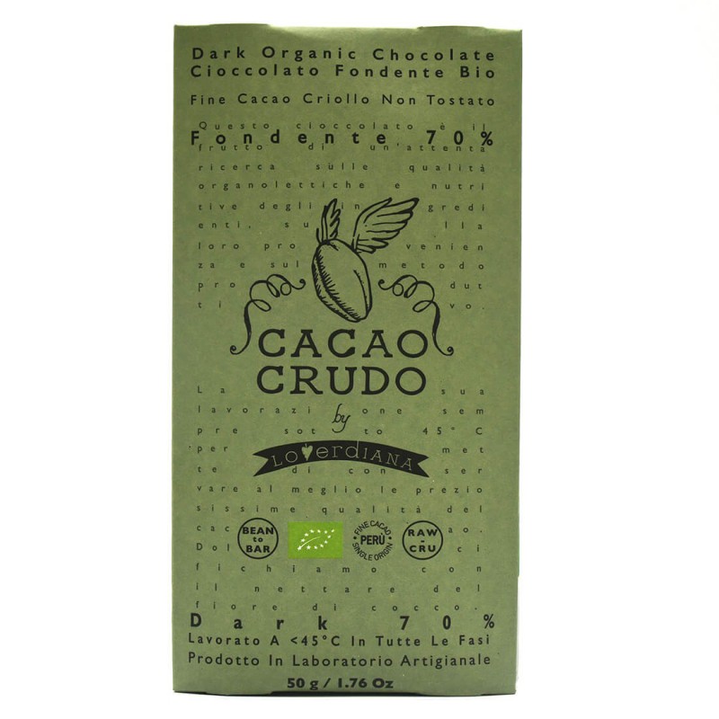 Cacao Crudo RAW hořká čokoláda 70% Organic 50g