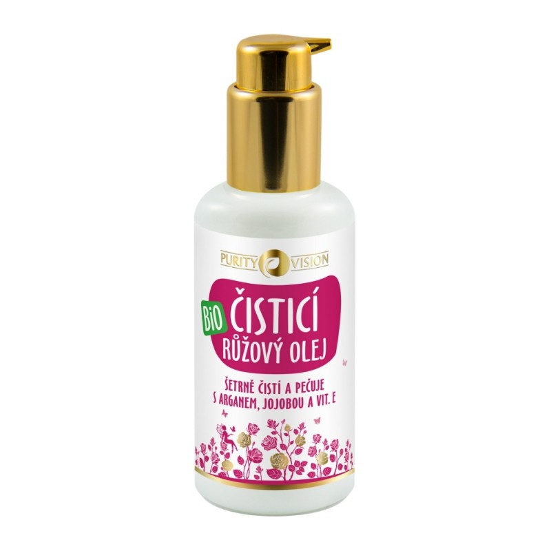 Purity Vision Bio růžový čistící olej s arganem, jojobou a vitaminem E 100ml