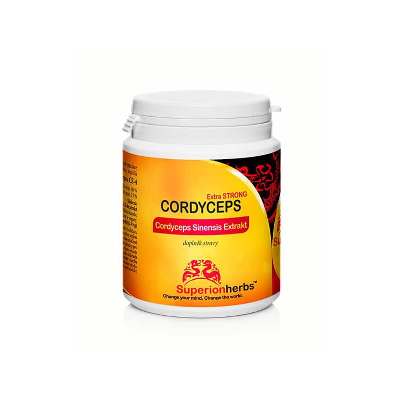 Superionherbs Cordyceps extrakt 40 % polysacharidů 15 % manitolu 90 kapslí