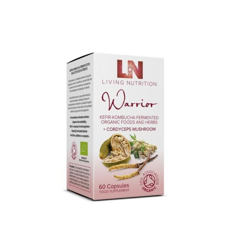 Living Nutrition Fermentované byliny s houbou warrior - cordyceps 60 kapslí