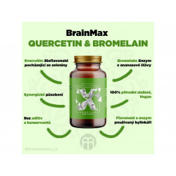 Brainmax Quercetin & bromelain 100 kapslí