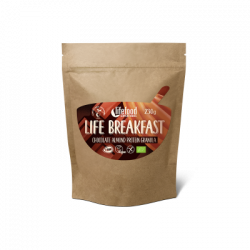 Lifefood Life breakfast granola čokoládová s proteinem a  mandlemi BIO RAW 230g