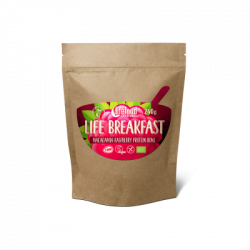 Lifefood Life breakfast kaše malinovo-makadamiová s proteinem BIO RAW 230g