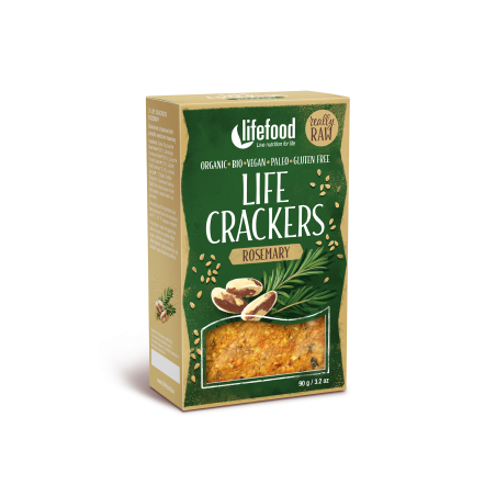 Lifefood Life crackers rozmarýnové BIO RAW 90g