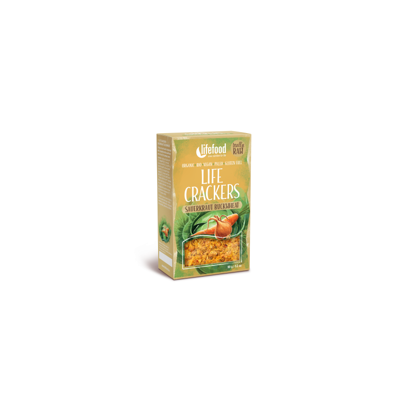 Lifefood Life crackers zelňáky s kyselým zelím BIO RAW 90g