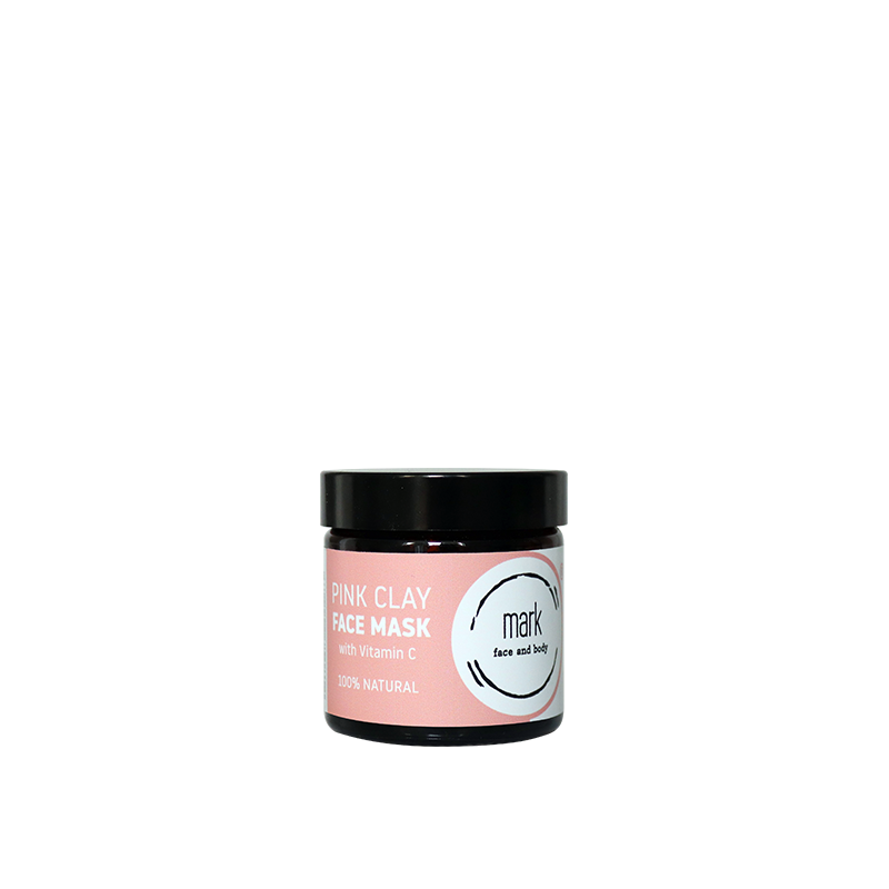 Mark Pink clay face mask - s vitamínem C a jahodovým práškem 30g