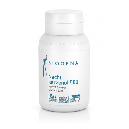 Biogena Pupalkový olej 500 mg s 9%  kyseliny gama-linolenové 60 kapslí