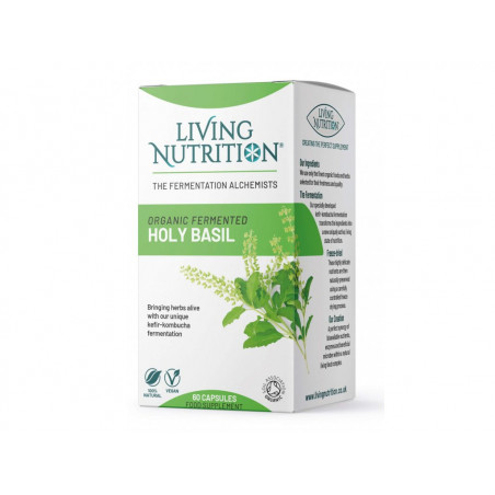 Living Nutrition Fermentovaná bazalka posvátná (TULSI) Organic 60 kapslí