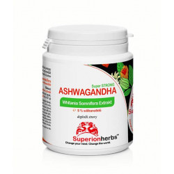 Superionherbs Ashwagandha – extrakt z Ašvagandy s 5 % withanolidů  90 kapslí
