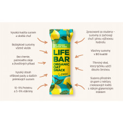 Lifefood Lifebar Oat Snack citronový BIO 40g