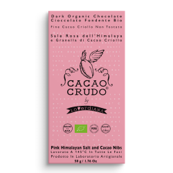 Cacao Crudo RAW hořká čokoláda s himalájskou solí a kakaovými boby BIO 50g