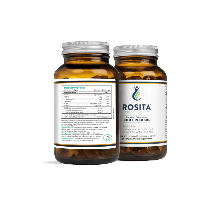Rosita Extra panenský olej z tresčích jater  2 x 90 kapslí