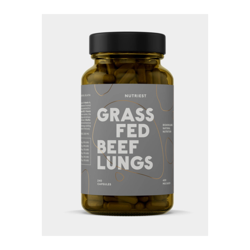 Nutriest Lyofilizované hovězí plíce grass-fed 240 kapslí