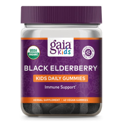 GaiaHerbs Dětské gumídky  z černého bezu  40 žvýkacích kapslí