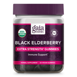 GaiaHerbs Gumídky z černého bezu ExtraStrenght  40 žvýkacích kapslí