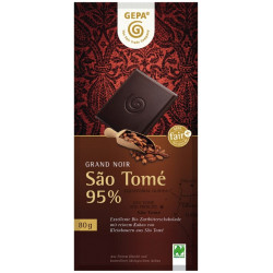 Hořká čokoláda 95% Sao Tomé 80g BIO