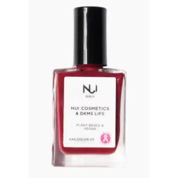 NUI Cosmetics přírodní lak na nehty - 03 Dark Red Violett