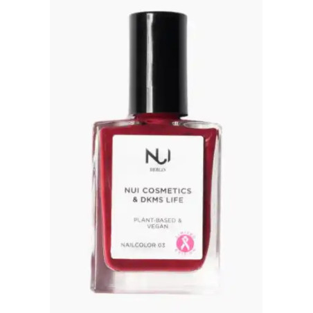 NUI Cosmetics přírodní lak na nehty - 03 Dark Red Violett