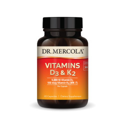 Dr.Mercola Vitamíny D3 5000IU & K2 180mcg 30 kapslí